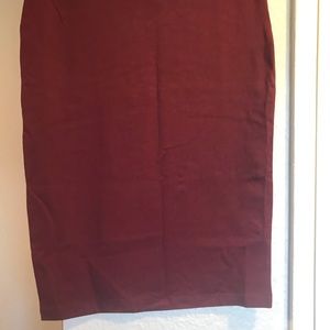 Ladies burgundy pencil skirt